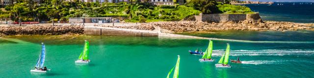 catamarans | voile | Centre nautique | gare maritime | Perros-Guirec | Trestraou | Côtes d'Armor (Bretagne)