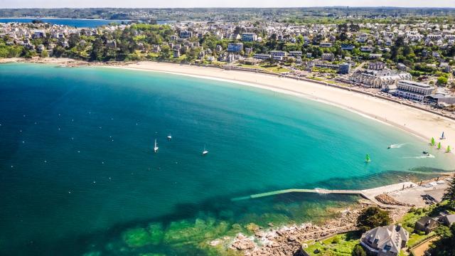 vue du ciel | Plage de Trestraou | Perros-Guirec | Trestraou | Côtes d'Armor (Bretagne)