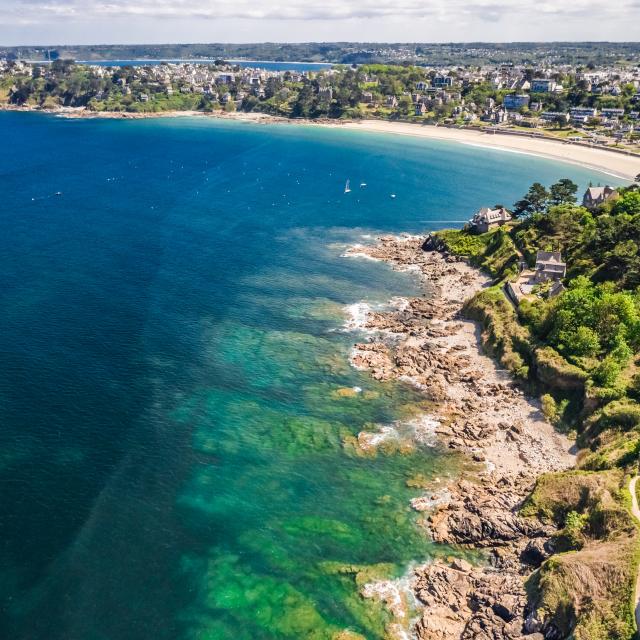 vue du ciel | Plage de Trestraou | Perros-Guirec | Trestraou | Côtes d'Armor (Bretagne)