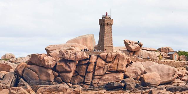 Vue de la mer, rochers - Phare de Ploumanac'h | Ploumanac'h - Sentier des douaniers | Côte de Granit Rose | Perros-Guirec | Côtes d'Armor (Bretagne)