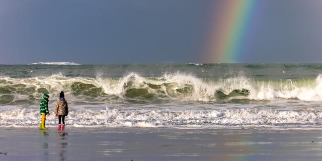 Mer&pluie plage de trestraou Perros-Guirec