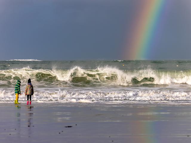 Mer&pluie plage de trestraou Perros-Guirec