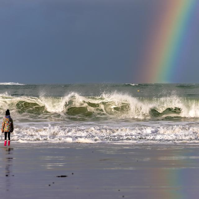 Mer&pluie plage de trestraou Perros-Guirec