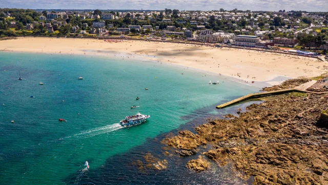 Plage de Trestraou, Coupe Internationale d'Optimist, Perros-Guirec, 22, Côtes d'Armor, Bretagne